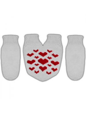 Подарочный набор для девушки варежки "Hearts"